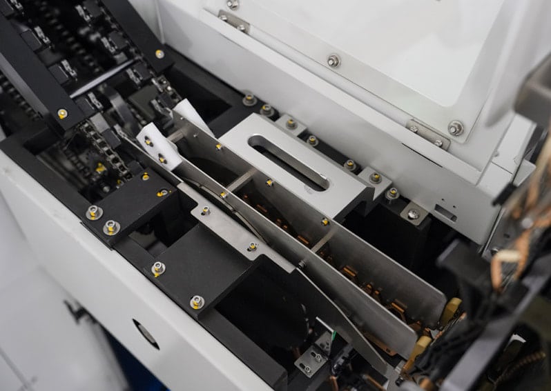 Picture of material transfer track of axial automatic insertion machine NB168A
