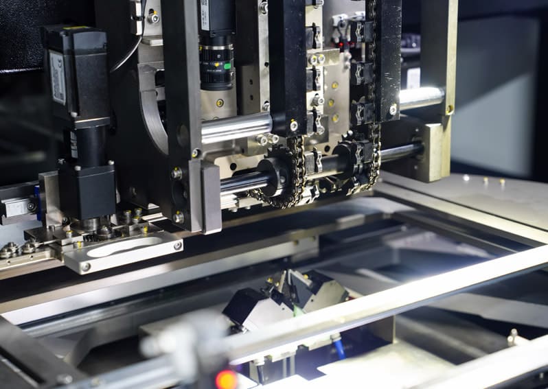 Picture of the feeding bending mechanism of the axial automatic insertion machine NB168A