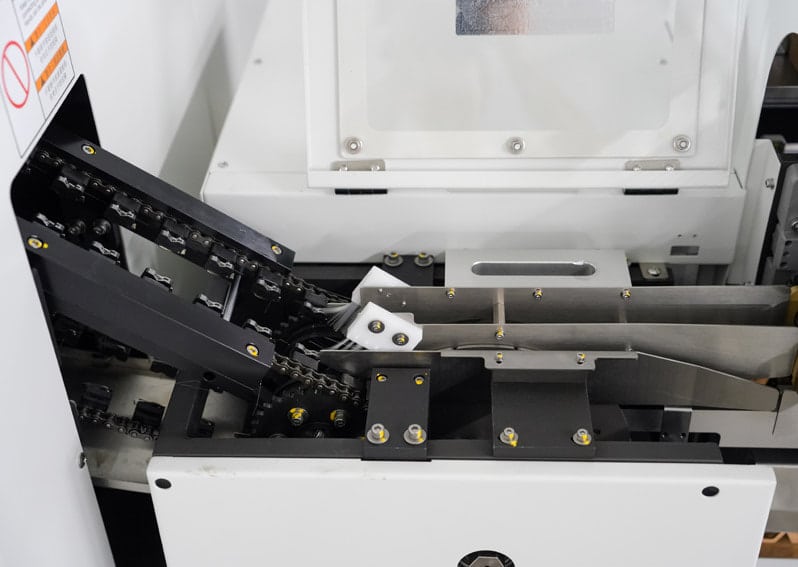 Picture of material transfer track of axial automatic insertion machine NB168A
